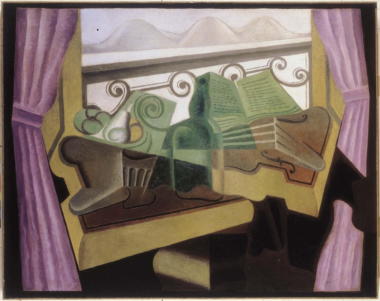 La fenêtre aux collines; Gris, Juan, 1923 ©ColecciónTelefónica