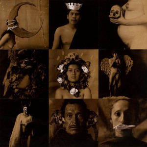 Luis González Palma. La lotería, la luna, el rey la muerte, la máscara, la rosa la dama, el diablo, el pájaro, la sirena. (1988-1991). Cortesía del artista.