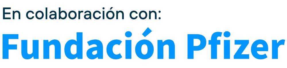 Logo de colaboración con Fundación Pfizer