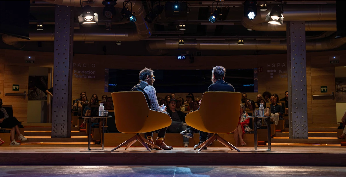 Imagen del Festival de las Ideas, el encuentro entre Antonio Lucas y Raül Refree