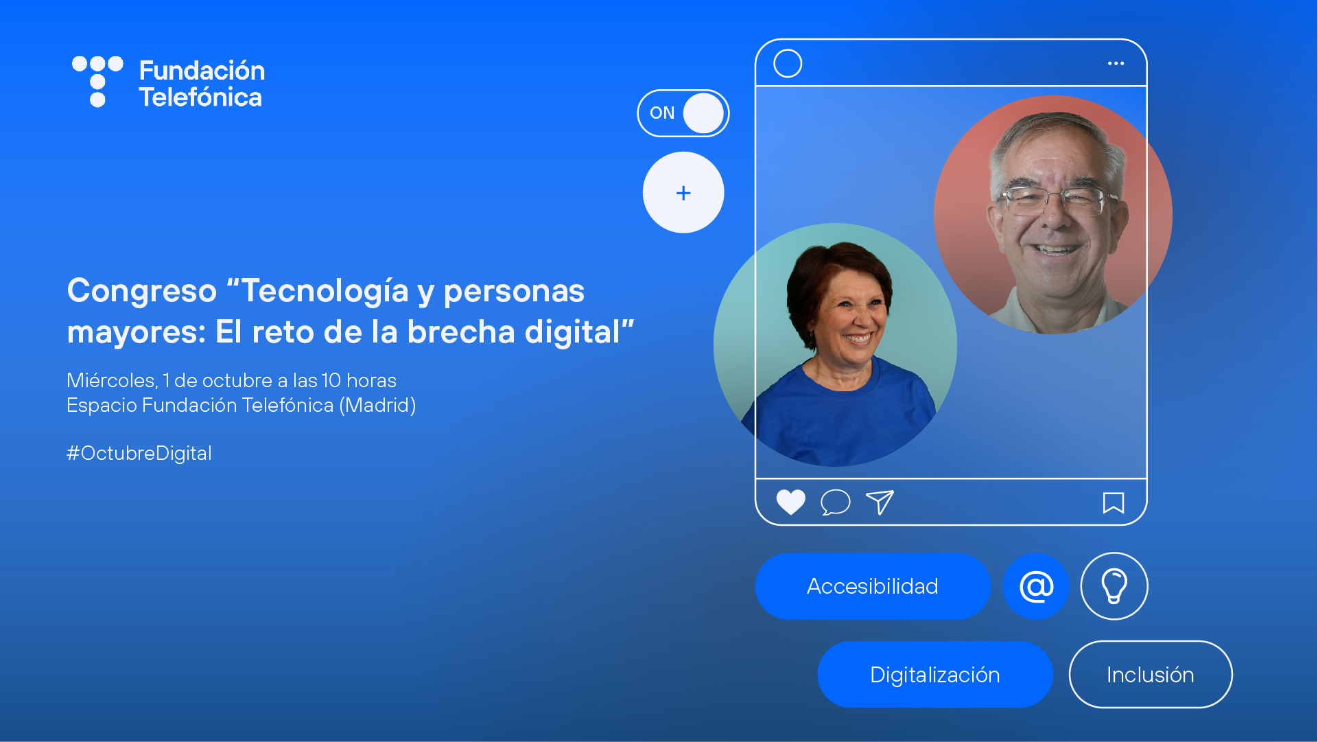 Imagen del congreso "Tecnología y personas mayores: el reto de la brecha digital"