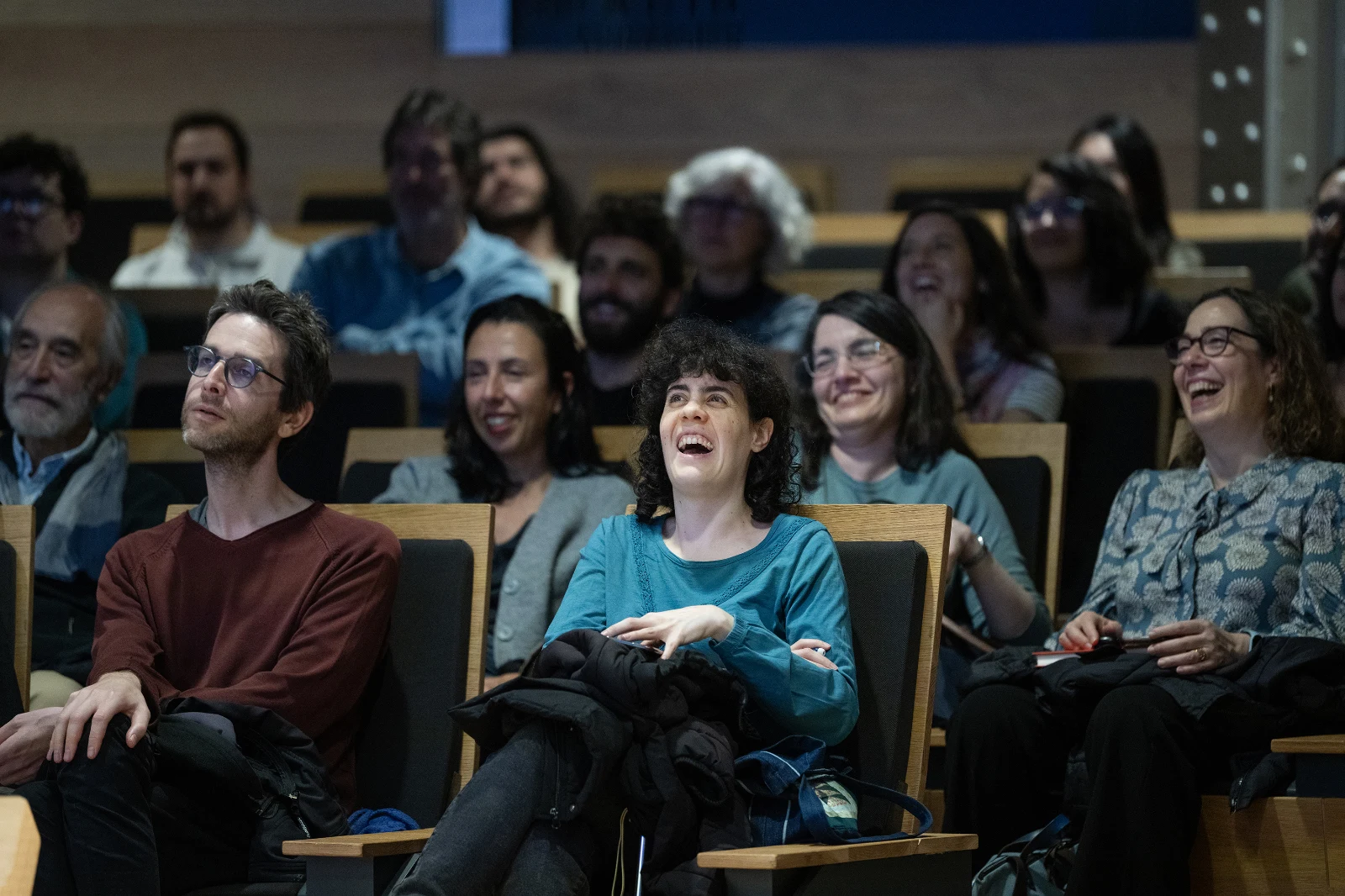 Un momento del encuentro con Tom Gauld y Laura Barrachina