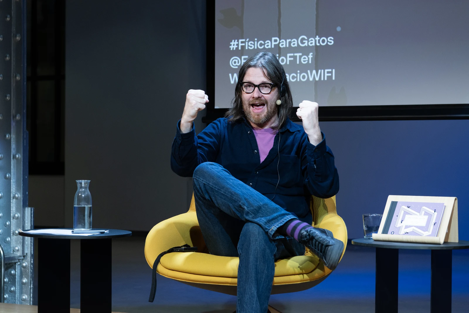 Un momento del encuentro con Tom Gauld y Laura Barrachina