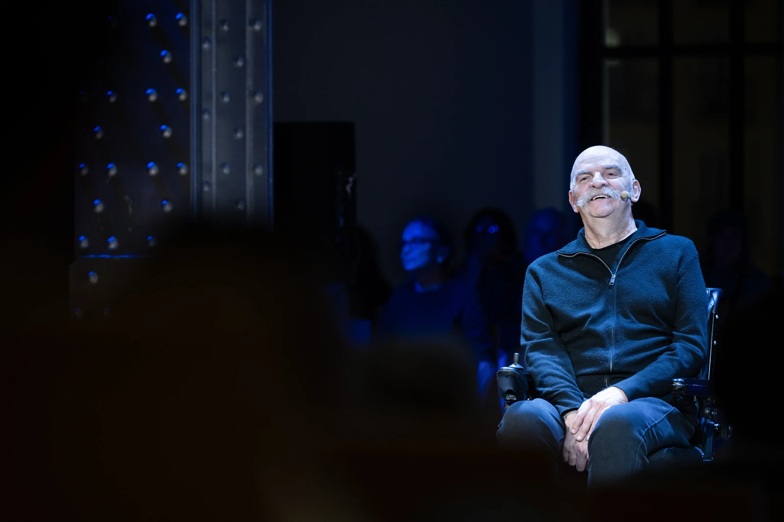 Un momento del encuentro entre Martín Caparrós y Rodrigo Fresán