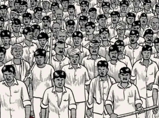 Recorte de la portada de El disturbio Eterno de Joe Sacco