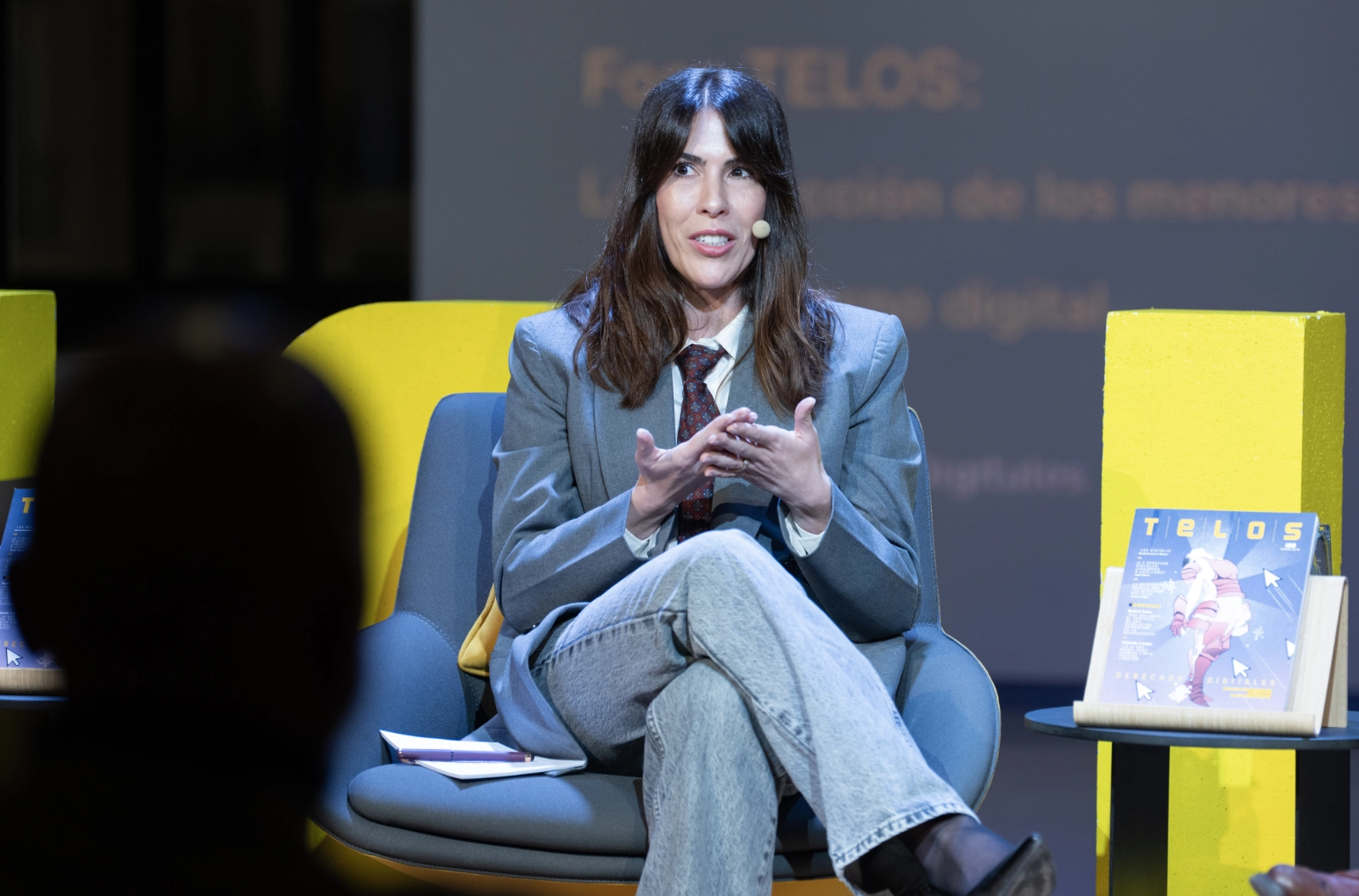 Un momento del Foro TELOS con Delia Rodríguez, Eduardo Fonseca y Jesús Herrero Poza