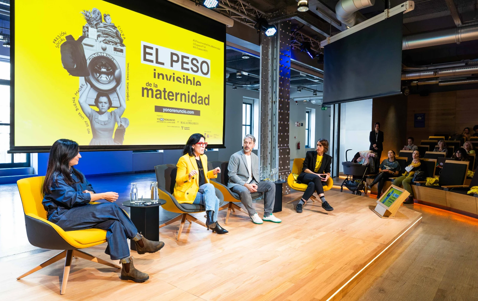 Un momento del encuentro ‘El peso invisible de la paternidad’, con Malasmadres