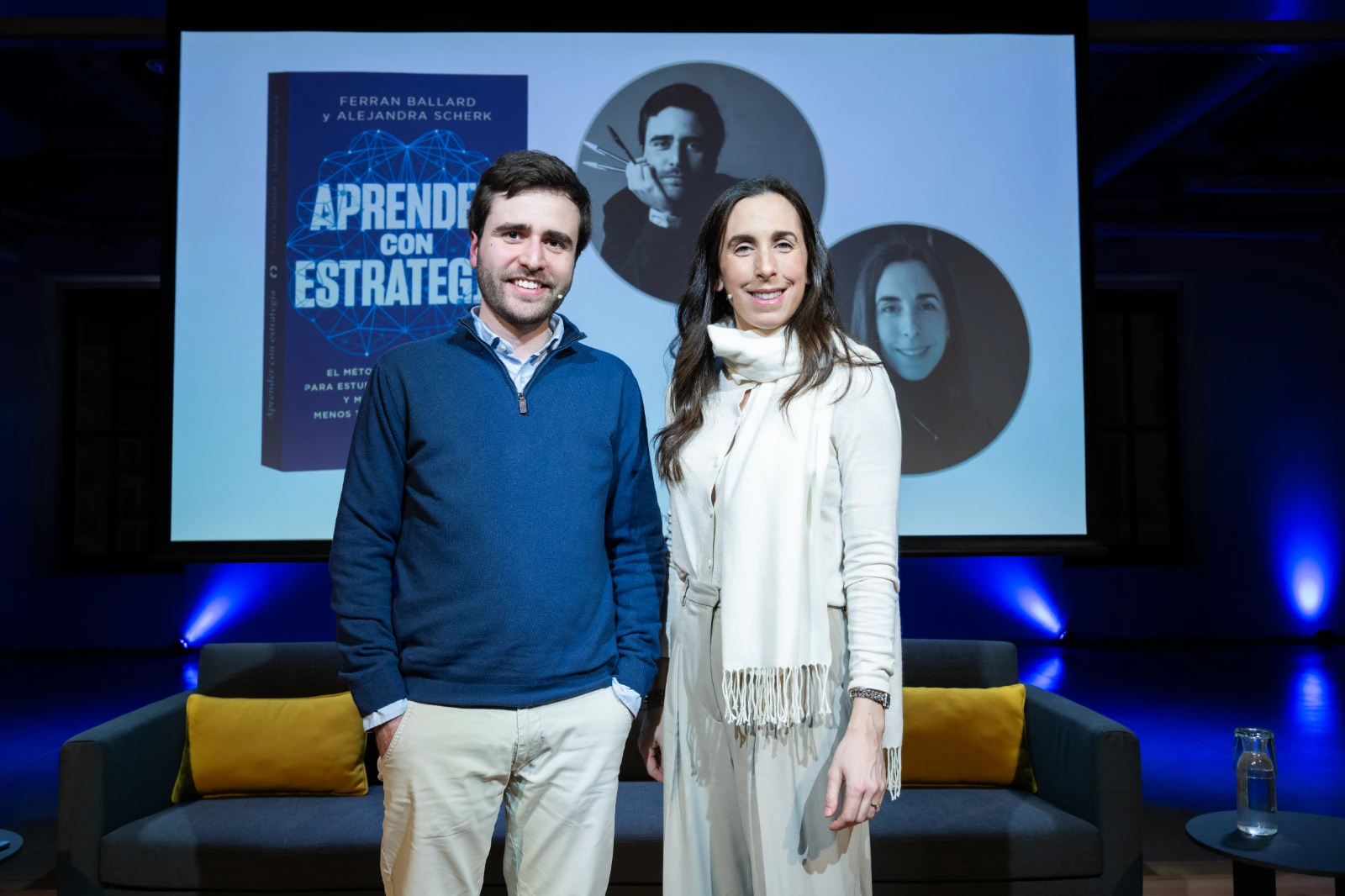 Un momento del encuentro con Ferran Ballard y Alejandra Scherk. Aprender con estrategia
