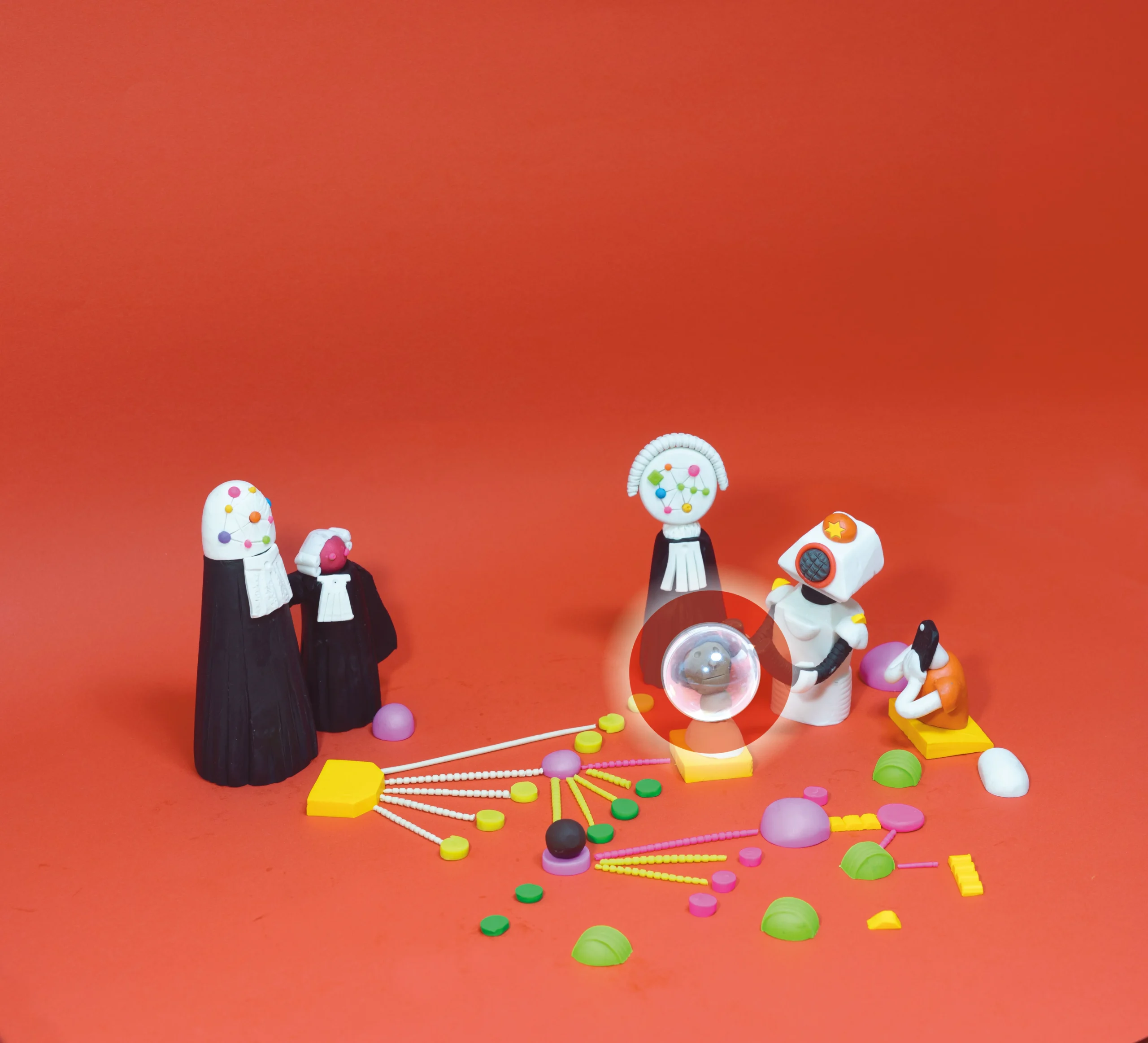 Imagen de cabecera Foro Telos. Mateo Valero. Quién maneja la IA: poder, ciencia y futuro Ilustración de Jeff Benefits