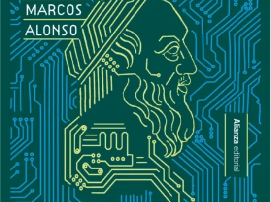 Portada de 'Platón contra las máquinas' del encuentro con Marcos Alonso.