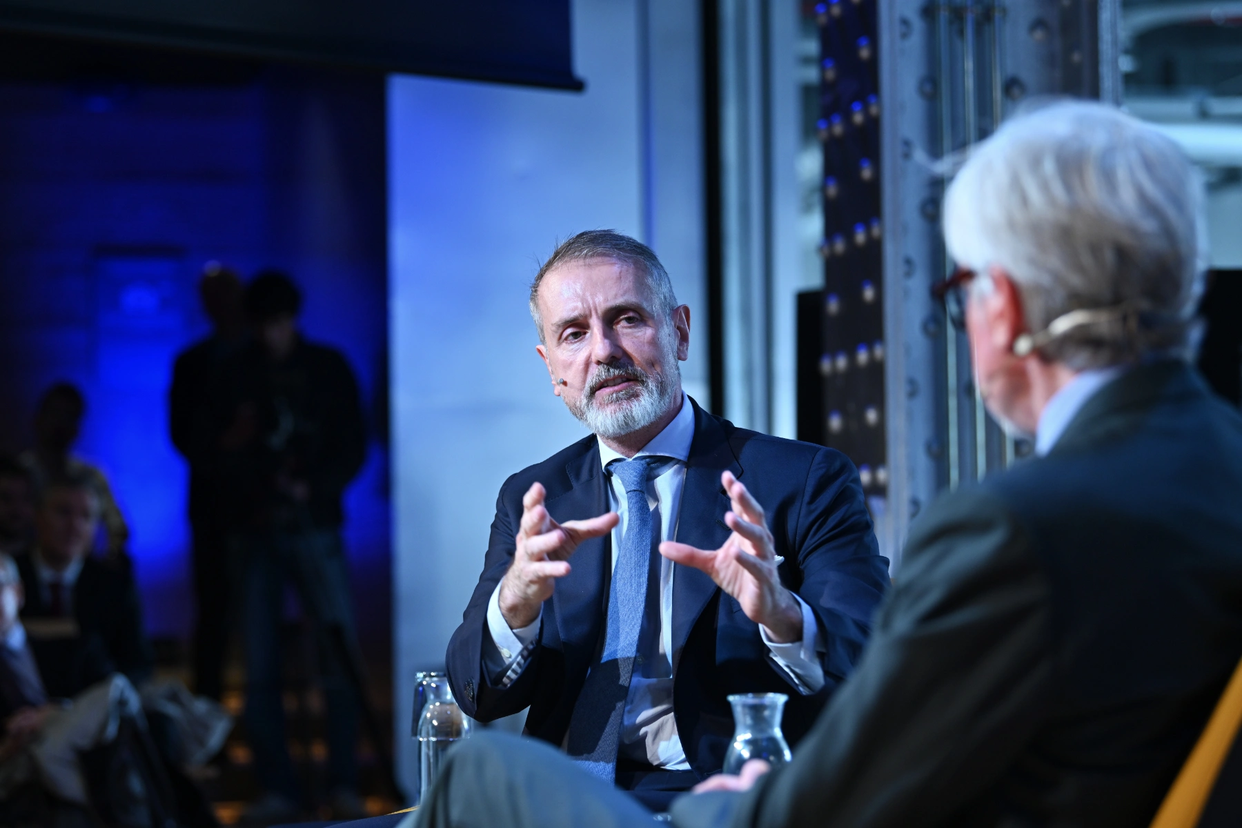 Presentación del programa de becas de Fundación Telefónica con Marc Murtra, Enrique Goñi, Luisa Alli, Isabel Salazar, Xavier Marcet y Alicia Asín