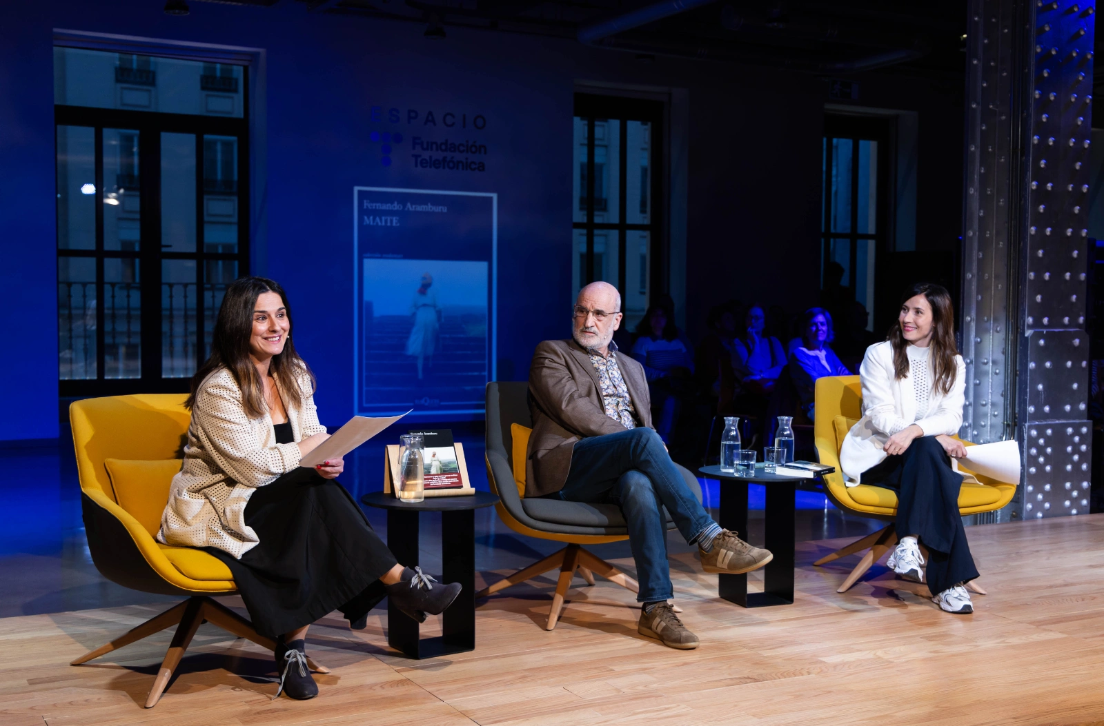 Un instante de la presentación de 'Maite', la nueva novela de Fernando Aramburu