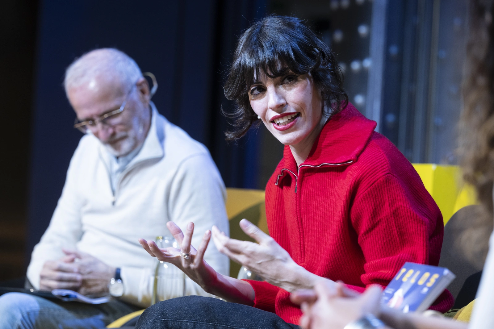 Un instante del Foro Telos: Ramón López de Mántaras y Coco Dávez. Inteligencia y creatividad