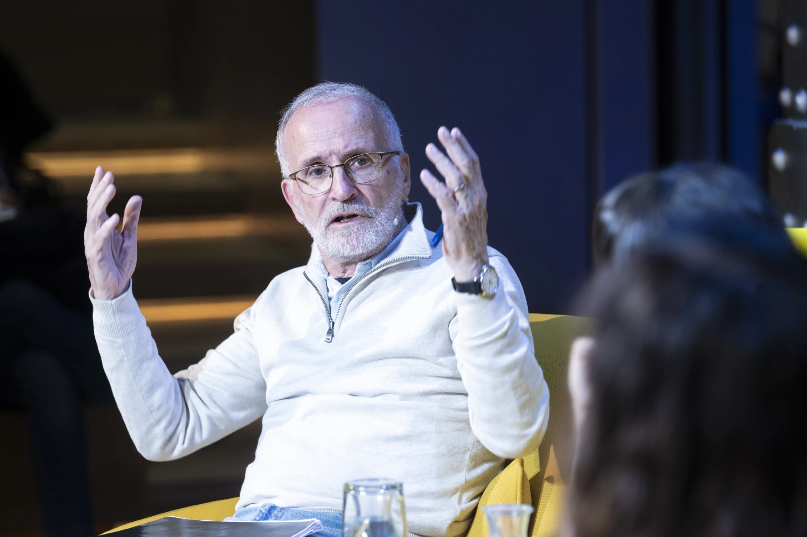 Un instante del Foro Telos: Ramón López de Mántaras y Coco Dávez. Inteligencia y creatividad