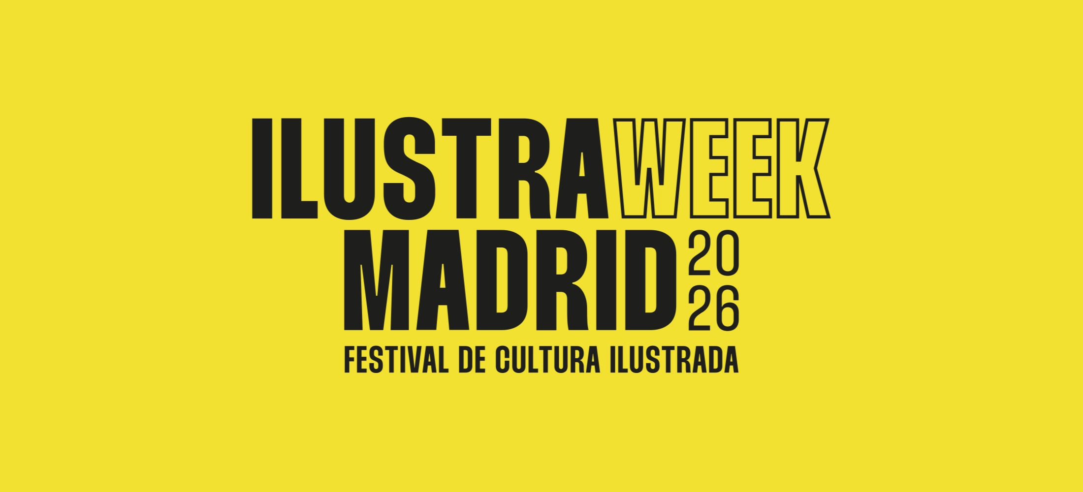Logo de ILUSTRAWEEK26 amarillo