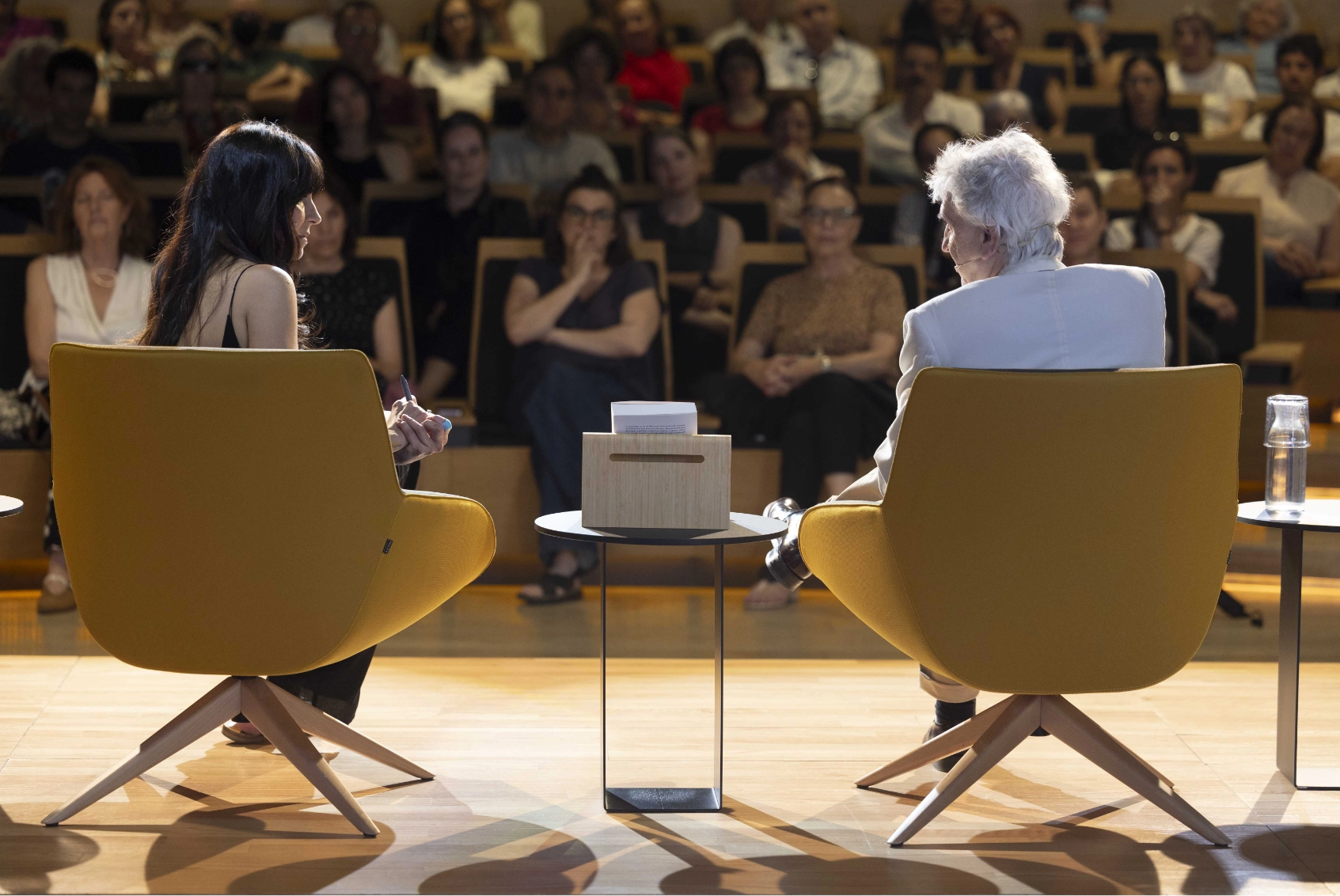 Un momento durante el encuentro con Juan Luis Arsuaga