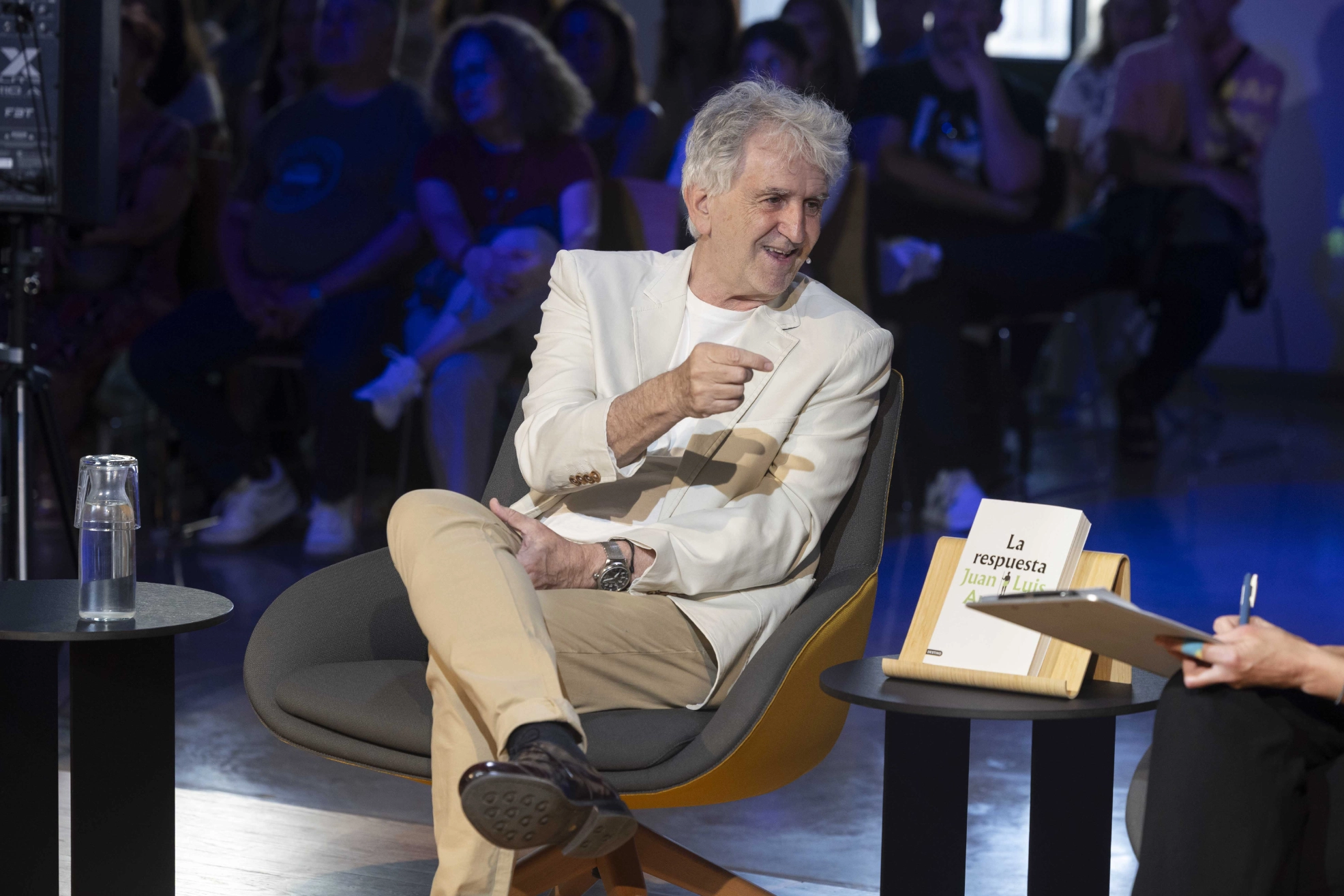 Un momento durante el encuentro con Juan Luis Arsuaga