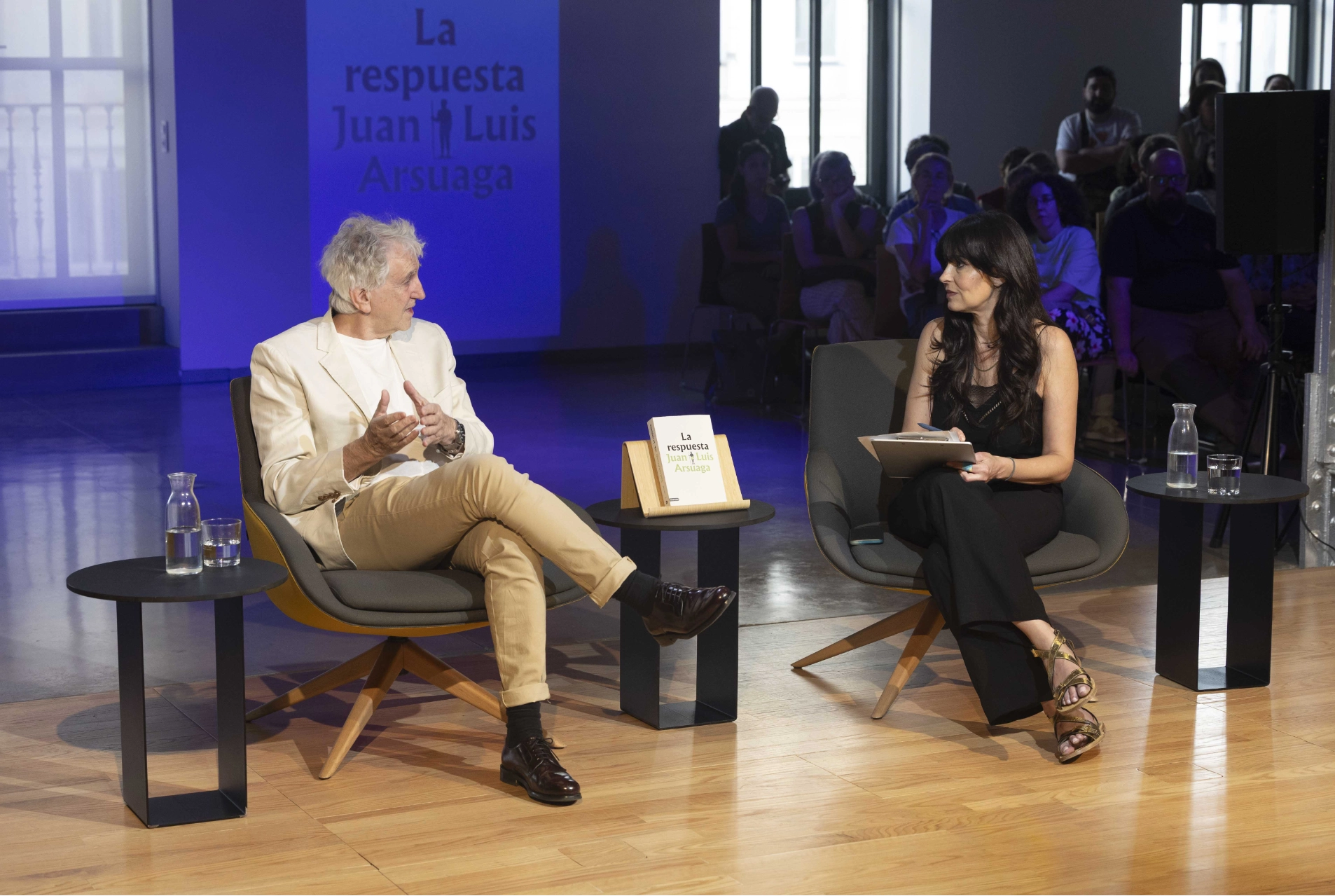 Un momento durante el encuentro con Juan Luis Arsuaga