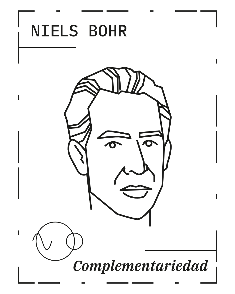 Ilustración de Niels Bohr