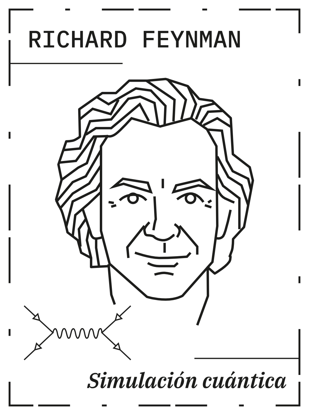 Ilustración del físico Richard Feynman