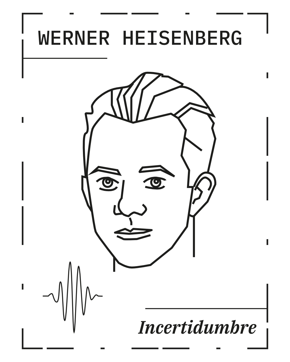 Ilustración de Werner Heisenberg