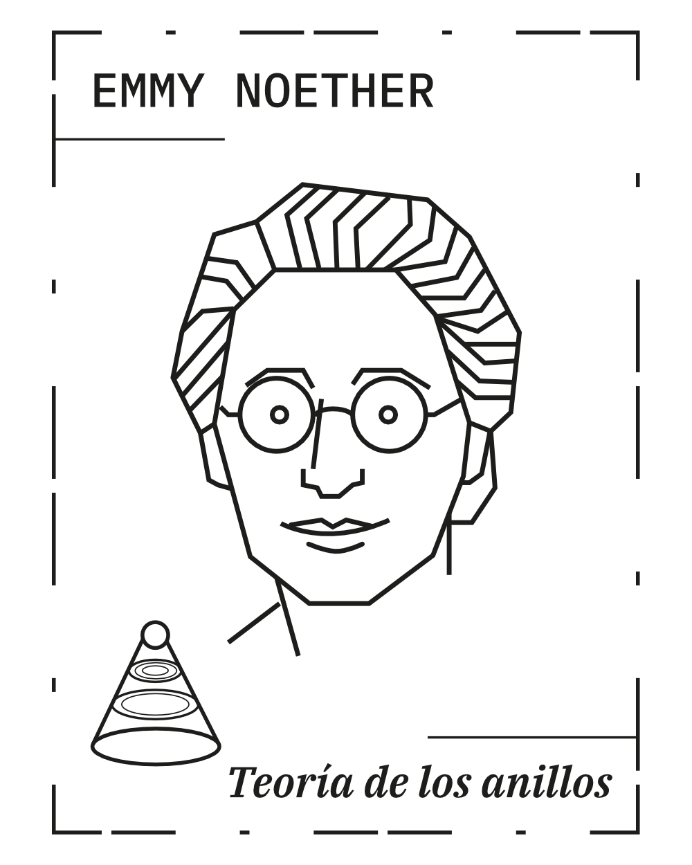 Ilustración de Emmy Noether