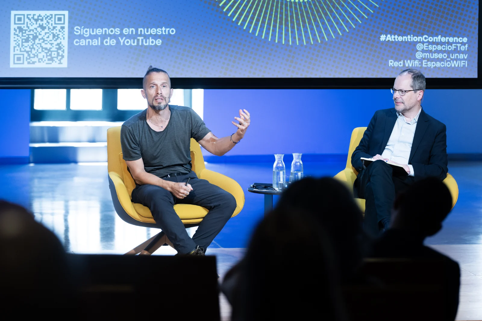 Un momento durante el encuentro con D. Graham Burnett. 'Atención, consciencia y libertad humana en la era de la IA'