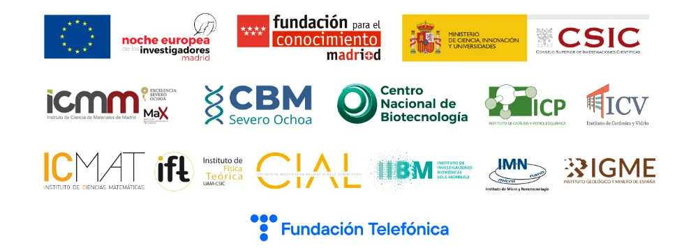 Sopa de logos de la Noche de los Investigadores
