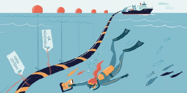 Imagen de cabecera para el evento 'Resiliencia en cables submarinos: geopolítica, riesgos, amenazas y regulación' | Espacio Fundación Telefónica Imagen de cabecera para el evento 'Resiliencia en cables submarinos: geopolítica, riesgos, amenazas y regulación'